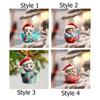 Cartoon Christmas Cup Cat Pendant Acrylic Cat Rearview Mirrors Pendant  for Car Xmas Tree Bag