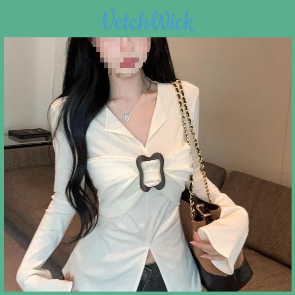 Oversize Vneck Tshirt For Women With Embroidery And Raglan Sleeves For Fall Winter Fashion