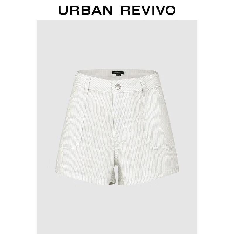 UR2026 Women s Striped Denim Casual Shorts 30