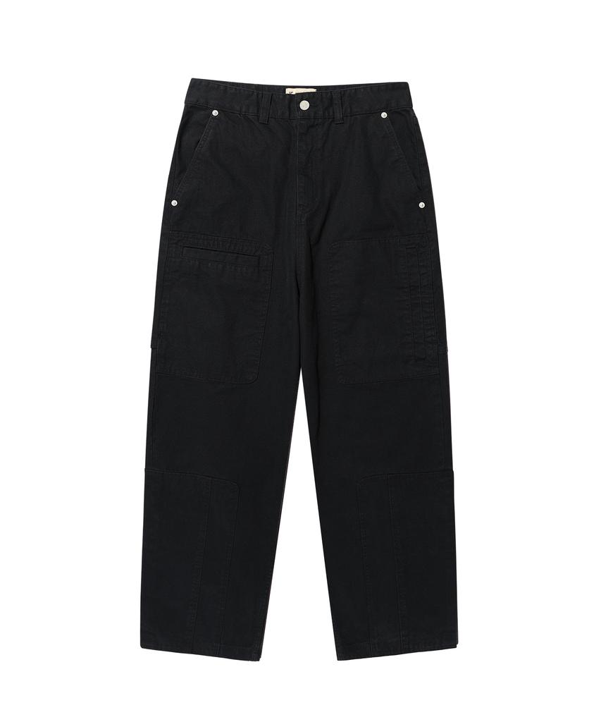 Gicheol Asym Vintage Cargo Pants (Washed Black)