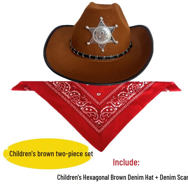 Western Cowboy Halloween Costume Set for Adults & Children - Perfect for Parent-Child Performances