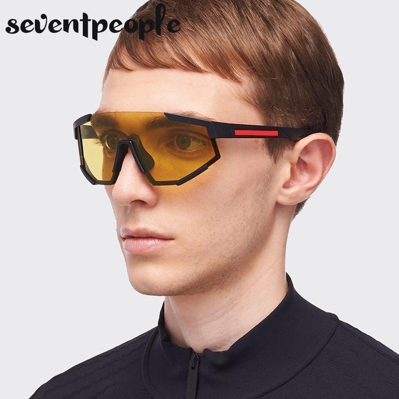 Sports Oversized One-Piece Shield Sunglasses Women  Luxury Steampunk Outdoor Goggle Sun Glasses For Male Punk Shades UV400