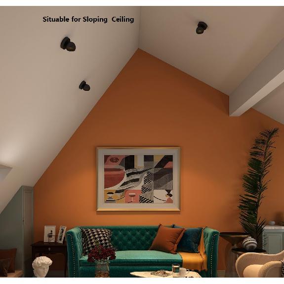 LED Ceiling Spotlight Dimmable Flush Mount Adjustable Spotlight, Directional Spotlight for Pictures Living Room Bedroom Foyer - 3000K 11W 25°
