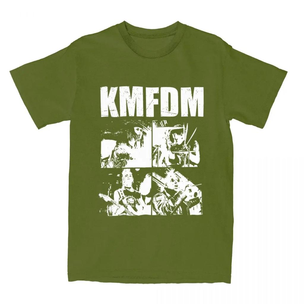 KMFDM T-Shirt Rock Band Hip Hop T Shirts Short Sleeve Y2K Retro Tops Summer Cotton Round Neck 4XL 5XL 6XL Clothing