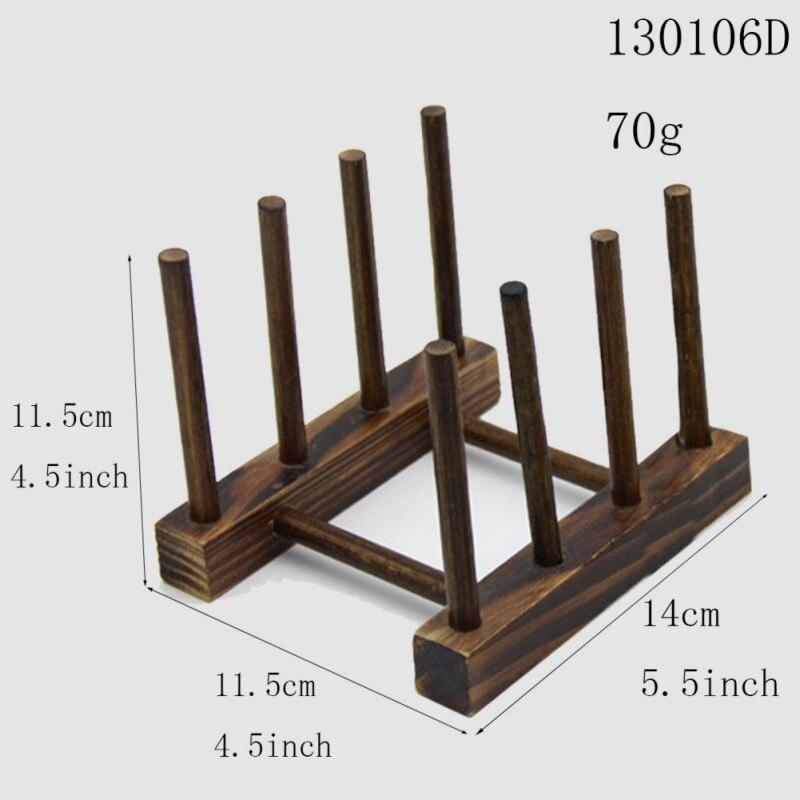 Lot De 2 Supports à Assiettes En Bois De Pin - Égouttoir Vertical Pour Vaisselle, 20x13x10 Cm