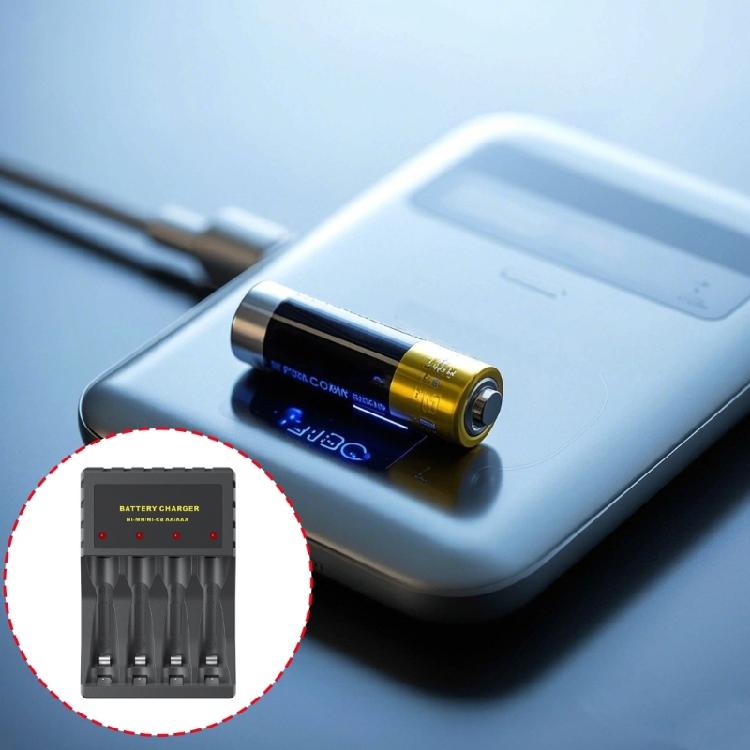 Compactly AA 3A Battery Charger Charging Hubs With USB Port And Individual Slot Charging Capability Auto Stop Function