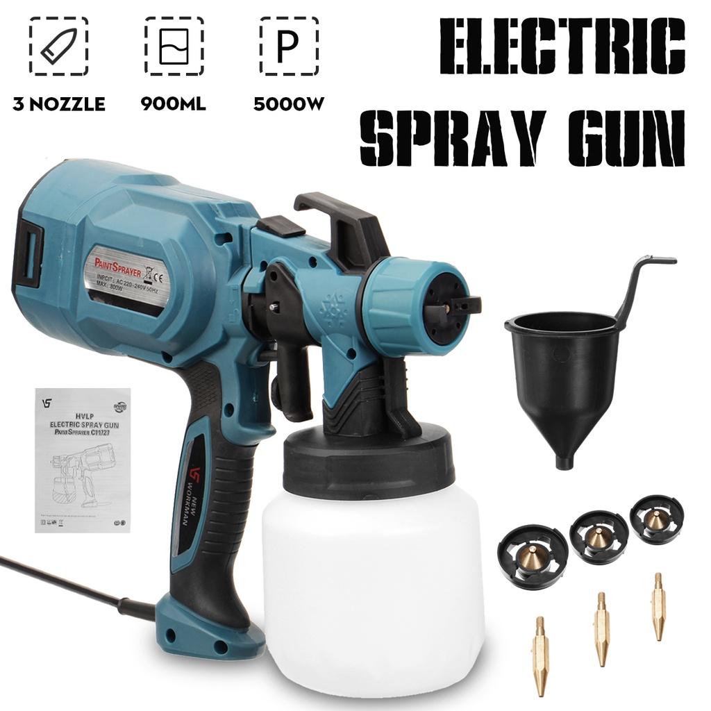 

Электрические краскопульты Высокая мощность Бытовой электрический краскораспылитель 5000 Вт с 3 форсунками Легкое распыление и очистка для начинающих 110 В-220 В