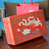 Vintage Filigree Jewelry Box with Copper Wire Inlaid Shells High Gloss Piano Lacquer Pingyao Polished Lacquerware