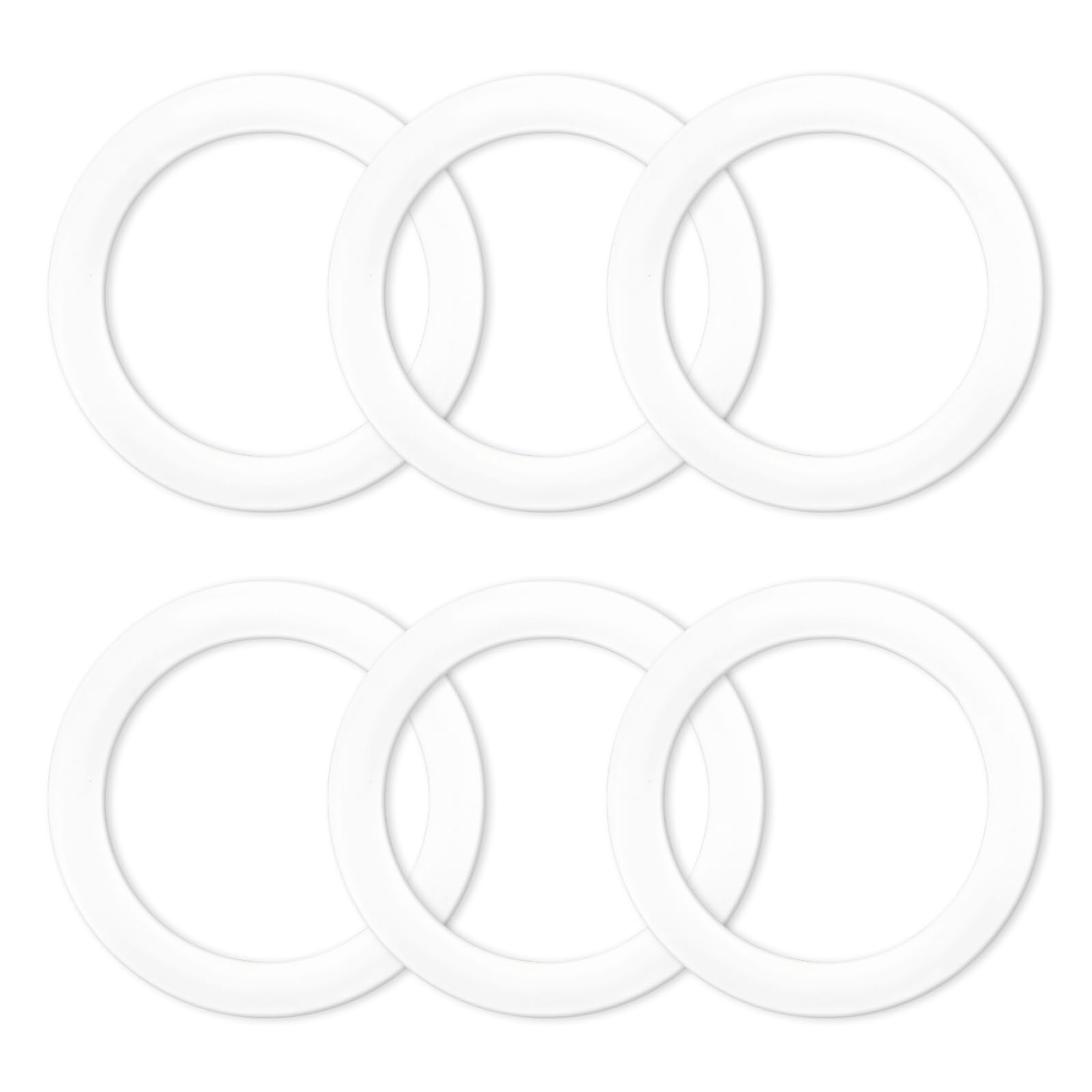 

6-Piece Bialetti Moka Express Dama Gasket Seal Rings (6-Cup Capacity) - Spare Food-Grade Silicone Sealing Rings for Aluminum StovetopCoffee Maker