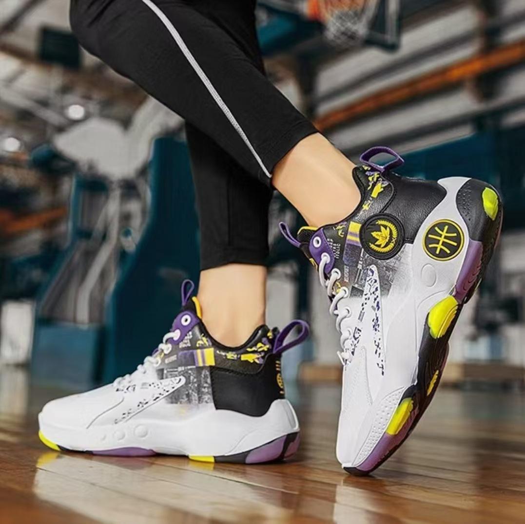 

Мужские высокие баскетбольные кроссовки Спортивные повседневные модные универсальные мужские туфли Удобные модные туфли Износостойкие 44