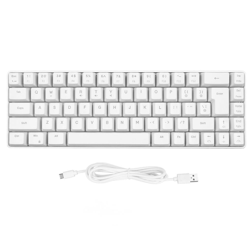 V200 Mechanical Gaming Keyboard Portable 68 Keys Wired RGB Backlit Keyboard for IBM PC Win98SE