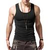 Men's Premium Cotton Sleeveless Racerback Tank Top for Summer Fitness