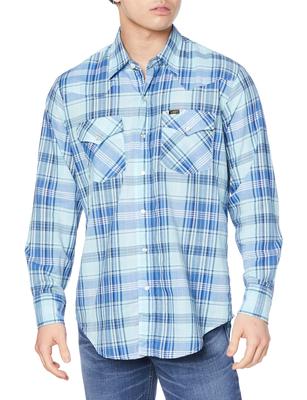 Lee Official Check XL Men's Shirt, LM7234-342, Blue,