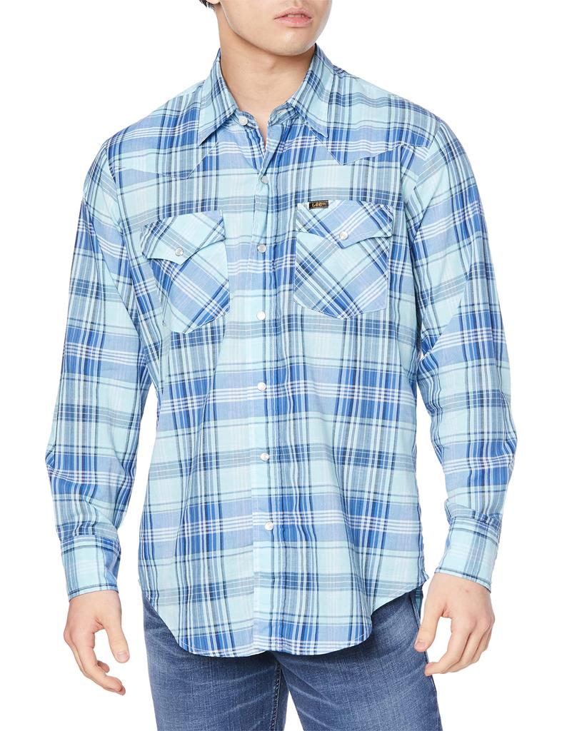 Lee Official Check XL Men's Shirt, LM7234-342, Blue,
