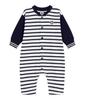Petit Bateau Jumpsuit 12 74cm A0EBQ, Off-White/Navy, Months,