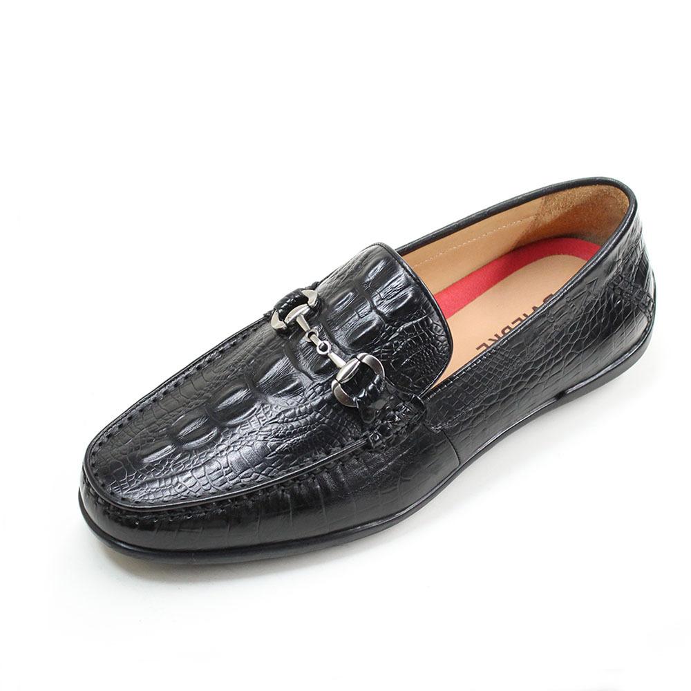 

Doudou Shoes Мужская летняя кожаная кожаная повседневная обувь без шнуровки на мягкой подошве Высококачественные универсальные лоферы 44 чёрный