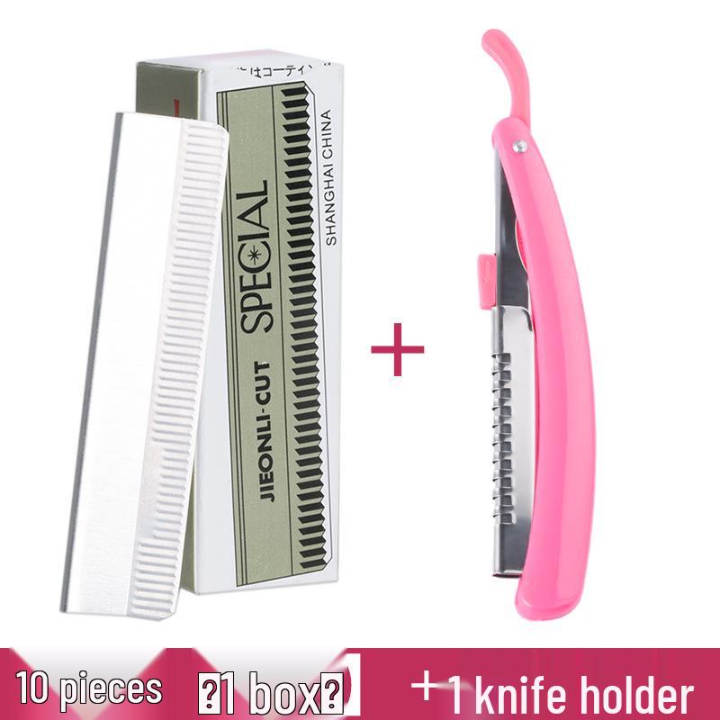 10-Pack Eyebrow Razors for Professional Shaping, Stainless Steel, Single-Sided Blades