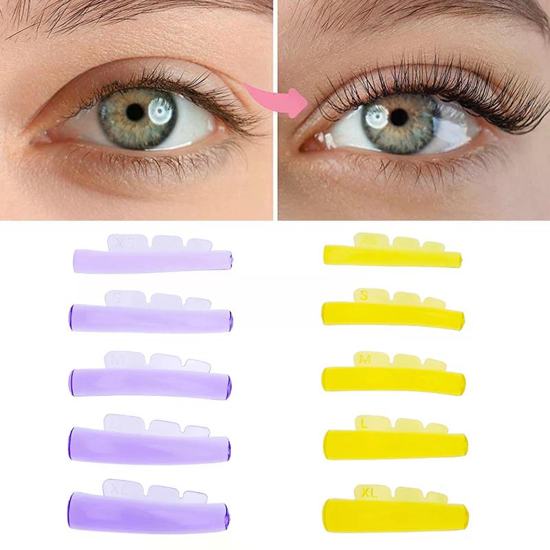 5 Paar/Box Selbstklebende Silikon Wimpernwellstäbchen Lash Lifting Lamination Pad 3D Wimpernverlängerung Lockenwickler Zubehör Werkzeuge