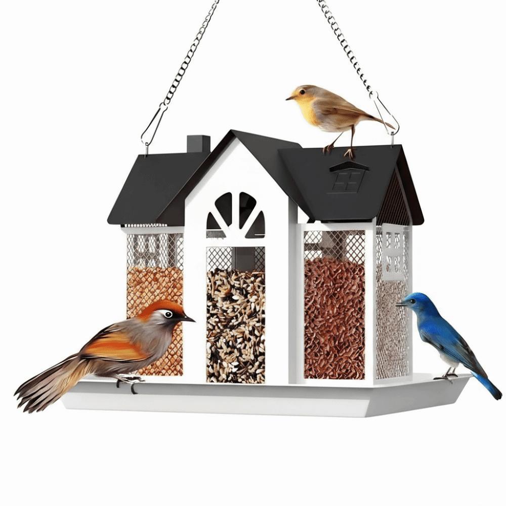 

Metal Wild Bird Feeder Large Capacity Bird Feeding Station Hanging Bird Feeder Outdoor Yard