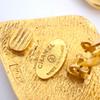 [Used] CHANEL 925 Vintage Square Logo Earrings/g520-58