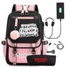 Zaino Stranger Things Stranger con Ricarica USB Borsa Scolastica per Studente di Scuola Media Astuccio Set da Due Pezzi