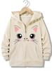 Kawaii Cat Terrier Zipper Hoodie - Casual Y2K Style for Boys & Girls