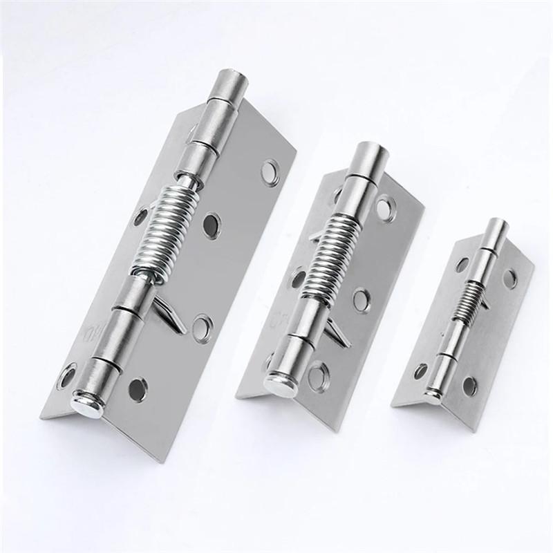 Non-Toxic 2Pcs Self Closing Spring Door Hinge Stainless Steel Hinge For Window Cabinets Jewelry Boxes Automatic Rebound Hardware