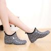Korean Version of Jelly Fashion Women's Rain Shoes Low-top Rain Boots Short Water Boots Water Shoes Rubber Shoes Non-slip Waterproof Overshoes Garden