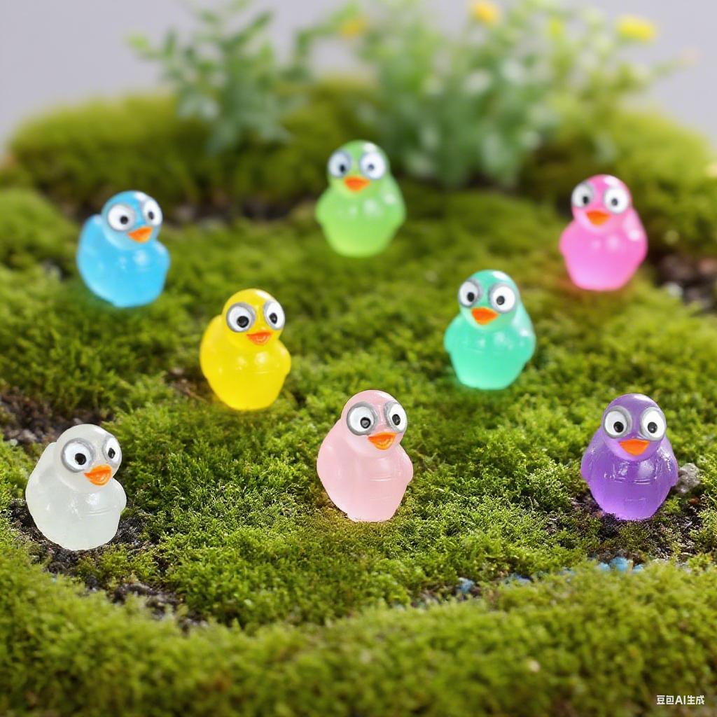10/20 Stück Mini-Harz-Entenfiguren Kleine Piratenenten-Figur Miniaturtiere Ornamente für DIY-Feengarten Glas-Bo