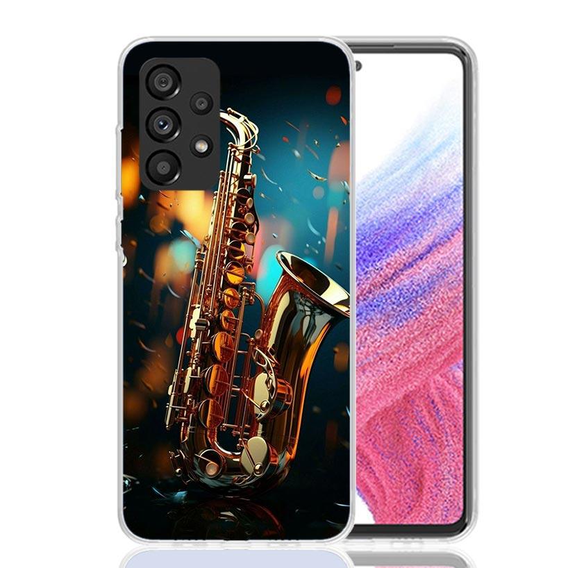 Music Saxophone Instrument Phone Case for Samsung Galaxy A17 A16 A15 A14 A13 A57 A56 A55 A54 A53 A37 A36 A35 A34 A33 A26 A25 A24