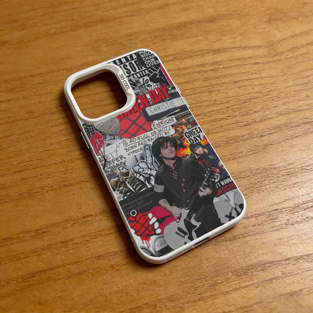 G-Green Day-S Band Phone Case for iPhone 17 16 Pro Plus 15 14 13 12 11 Max Mini X XS Silicone Shockproof Cover