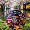 Custom Name Personalized Dragon Ball Z Print Umbrella, Auto Open Close, 8‑Rib Sturdy Frame, Commute Camping Hiking Use, Birthday Gift