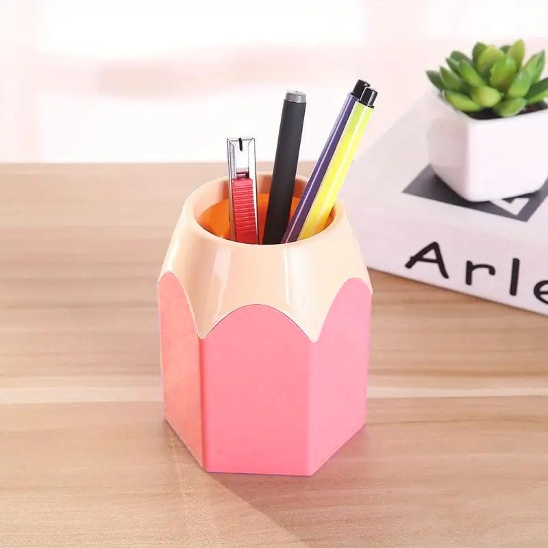 Adorable Creative Pen Holder For Student Desk Organization Unique Design Pencil Pot With Multiple Compartment Storage