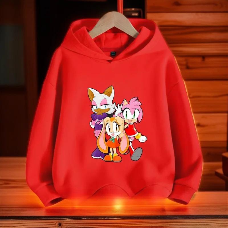 Casual kids hooded sweatshirt featuring fun star decorated cartoon hedgehog art, soft fabric for playtime, daily sports and weekend outdoor trips.