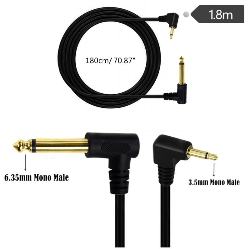 3.5mm To 6.35mm Adapter Aux Cable for Mixer Amplifier Gold Plated 3.5 Jack To 6.5 Jack 1.8m Aux Cable Male To Male