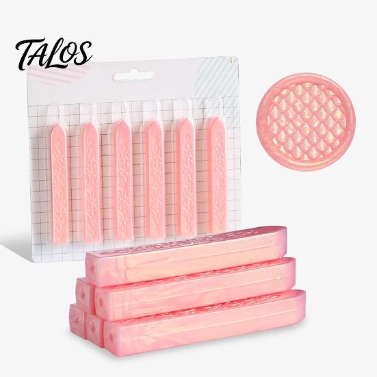 Wax Seal Sticks for Invitation 6PCS Aurora Sealing Sticks, Multi-color Gradient Strips, Without Dreamy Collage Core Stamp, Envelopes And Wedding