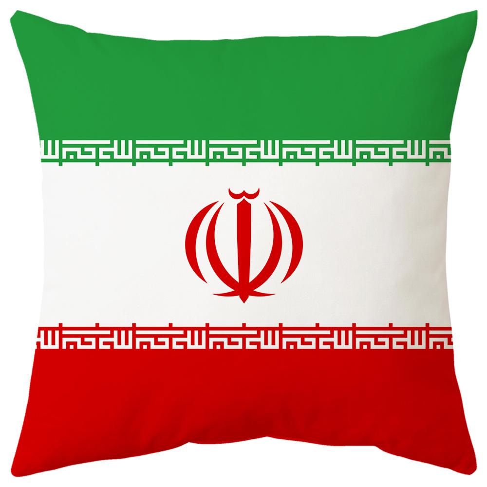 World Cup Pillow Flag National Pattern Printed Pillow Cover Seat Cushion Bedside Cushion Holiday Gift