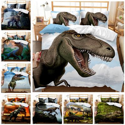 Eden Tyrannosaurus Rex Dinosaurier Dreiteiliges 3D Digitaldruck Set Bettwäsche Steppdecke Laken