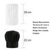 High22/29cm Cook Cap White Chef Hat Waiter Waitress Kitchen Work Hat Hotel Restaurant Canteen Bakery Baker Household Cooking Cap
