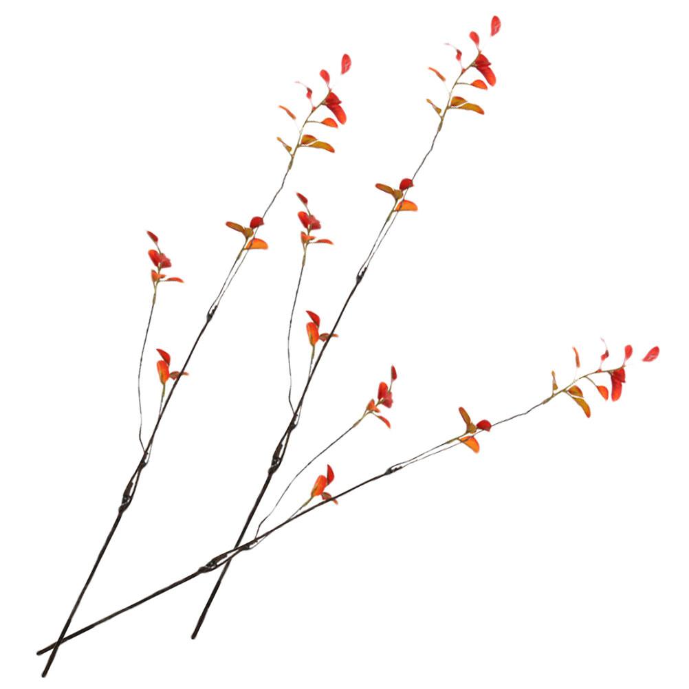 3Pcs Fake Leaf Branch Lifelike Simulation Leaves for DIY Crafts Home Decor Table Centerpiece Halloween Thanksgiving Faux Autumn