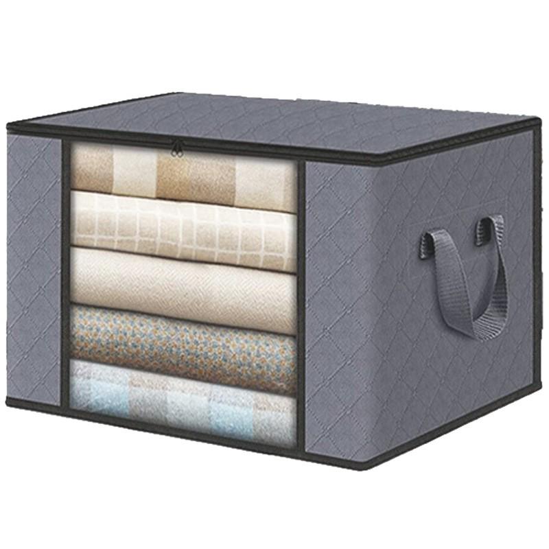 Large Non-Woven Fabric Storage Bag for Clothes and Quilts - Dustproof & Moisture-Proof with Transparent Window