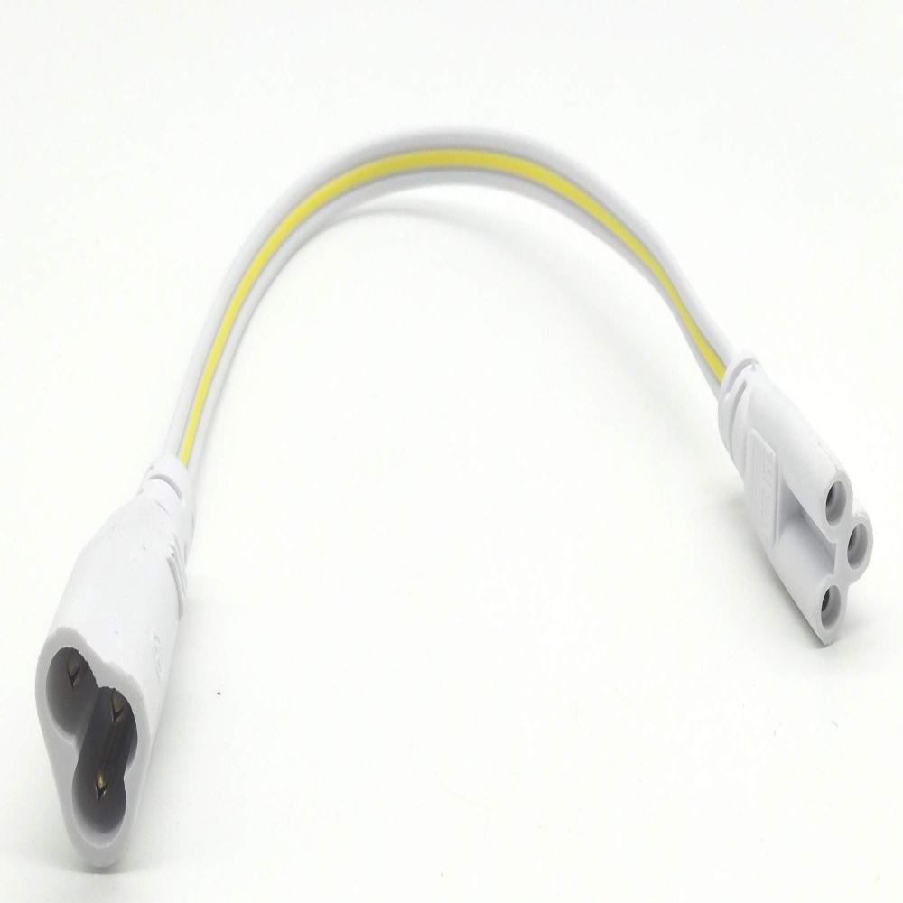 2pcs White LED Lamp Connecting Wire Copper .LED Tube Integrated Three Hole Plug Wire  Electrician