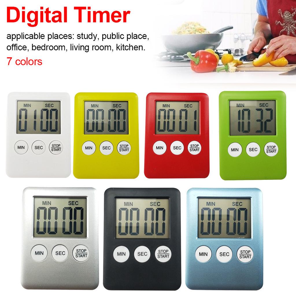 Pantalla Digital LCD Temporizador de cocina cuadrado cocina cuenta atrás alarma sueño cronómetro Temporizador reloj