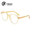Retro TR90 Transparent Eyeglasses Frame 3C103: Anti-Blue Light Plain Glasses for Men & Women with Pin Cap