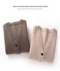 Casual V-neck Thick Wool Sweater Coat - New Autumn/Winter Long-Sleeve Cardigan for Women