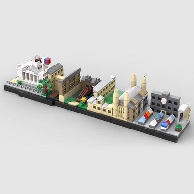 Stadtpanorama Architektur-Bausätze Malediven Leipzig Cambridge MOC Neuestes York Museum Kathedrale Darmstadt Bausteine Kinderspielzeug Geschenk