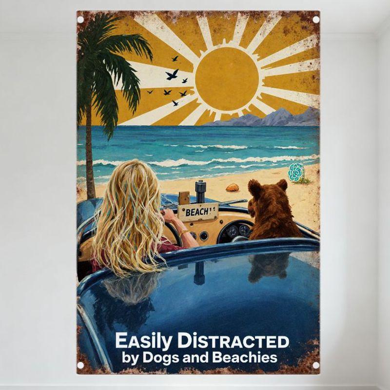 

Винтажная пляжная машина Медведь и Женщина Металлическая табличка Ретро Летнее Океанское Солнце Пальма Жестяная табличка для Дома Бара Настенный Декор Художественное Украшение 8x12 20x30cm（7.8x11.8inch）