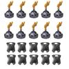 MOC Medieval Military Building Blocks Weapon Figure Accessories Shoulder Armour Helmet Bow Cape Hat Sword Brick Toy Gift X038