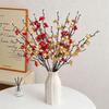 6PCS Plastic Artificial Plum Branches Lifelike Fake Silk Flower  Wedding Ceremony