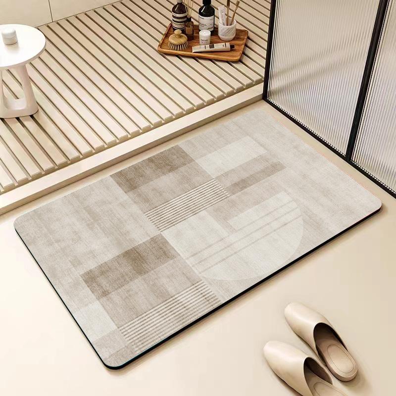 Diatom mud floor mat wabi wind bathroom non-slip mat toilet door absorbent mat